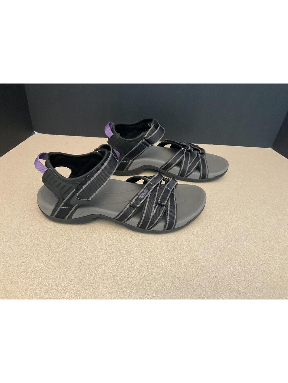 Womens Teva Tirra Black/Grey/Purple Strappy Sandals. Size 8.5. Great Condition!!